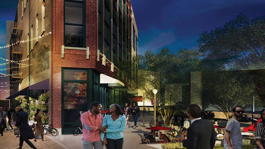 bustling street corner