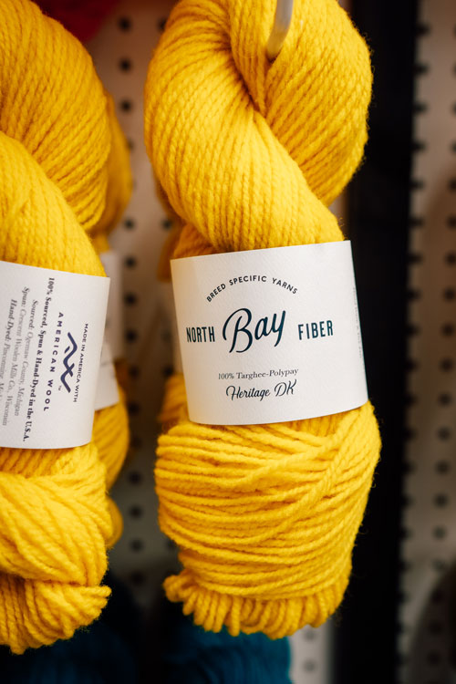 skein of yellow yarn